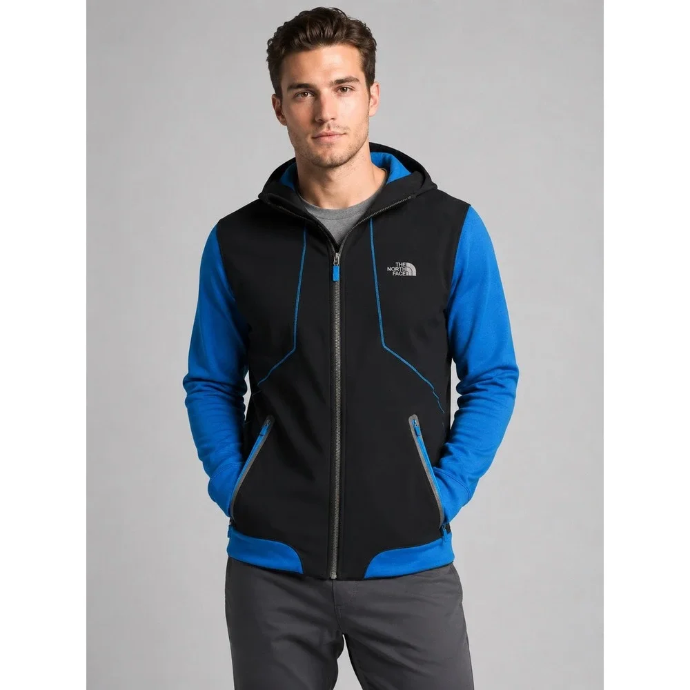 The North Face Kilowatt Jacket Mens Large Black Blue Mountain Athletics Hoodie